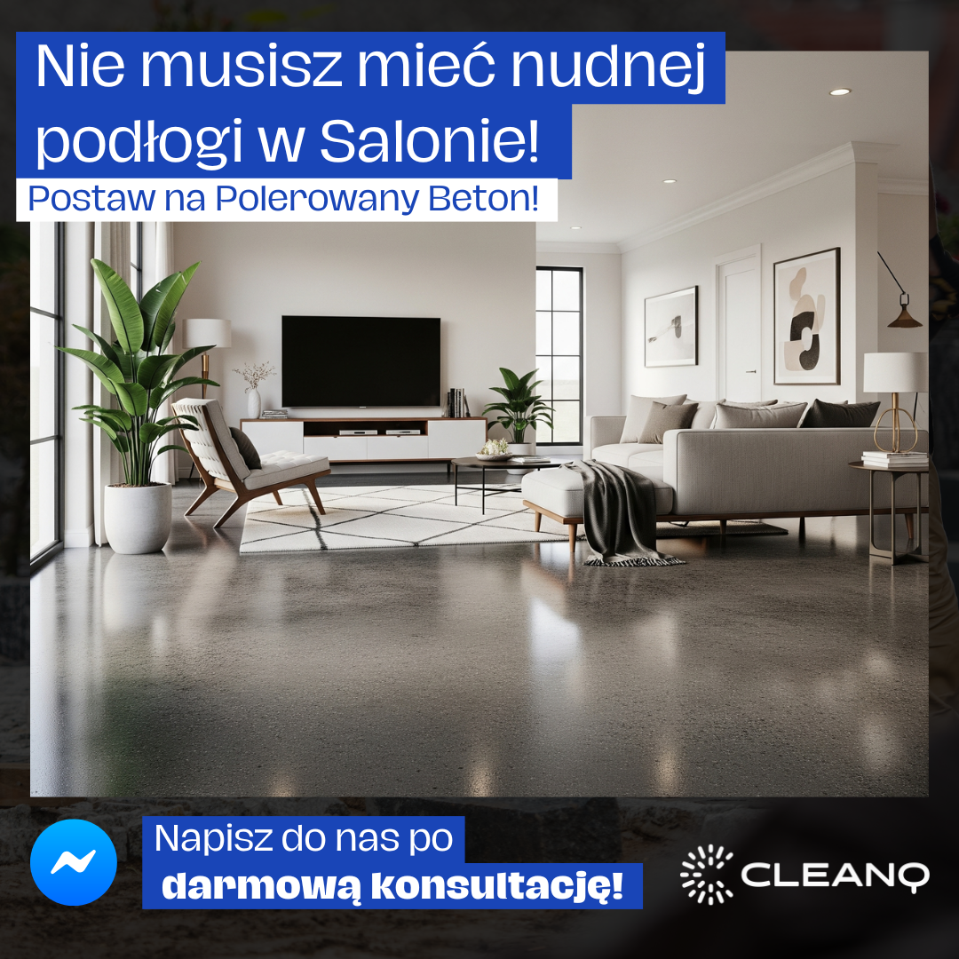 Polerowany beton w salonie – nowoczesna alternatywa dla nudnej podłogi